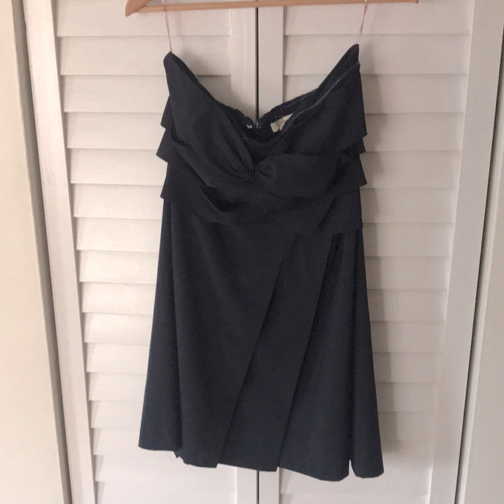 Navy strapless cocktail dress - SZ L EUC